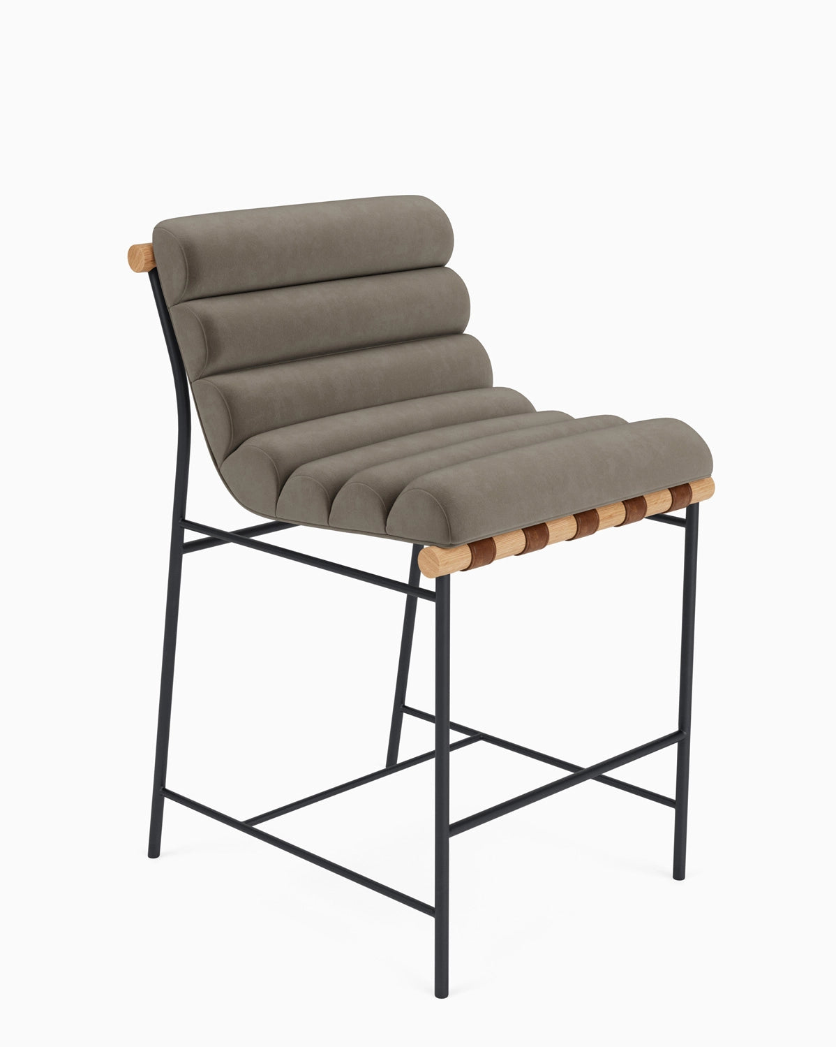 Mushroom Velvet / White Oak / Counter (24" Height)