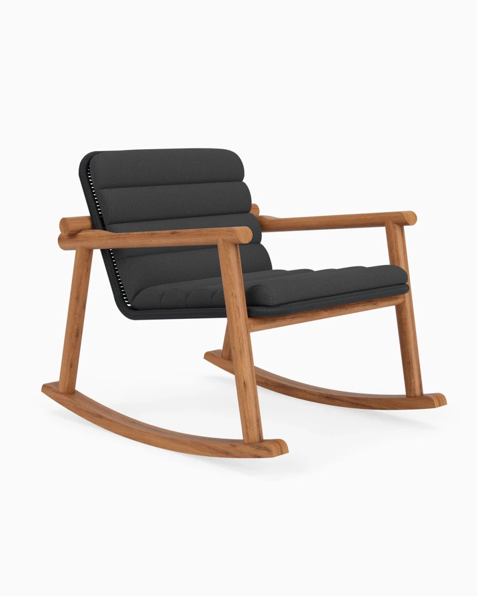 Slate FIQA Boucle / Black Rattan Seat