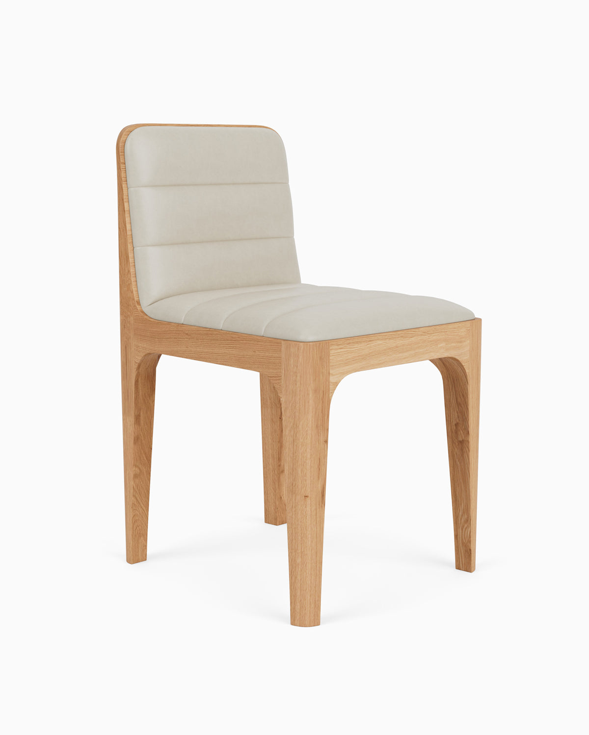 Pearl Leather Seat / White Oak Frame