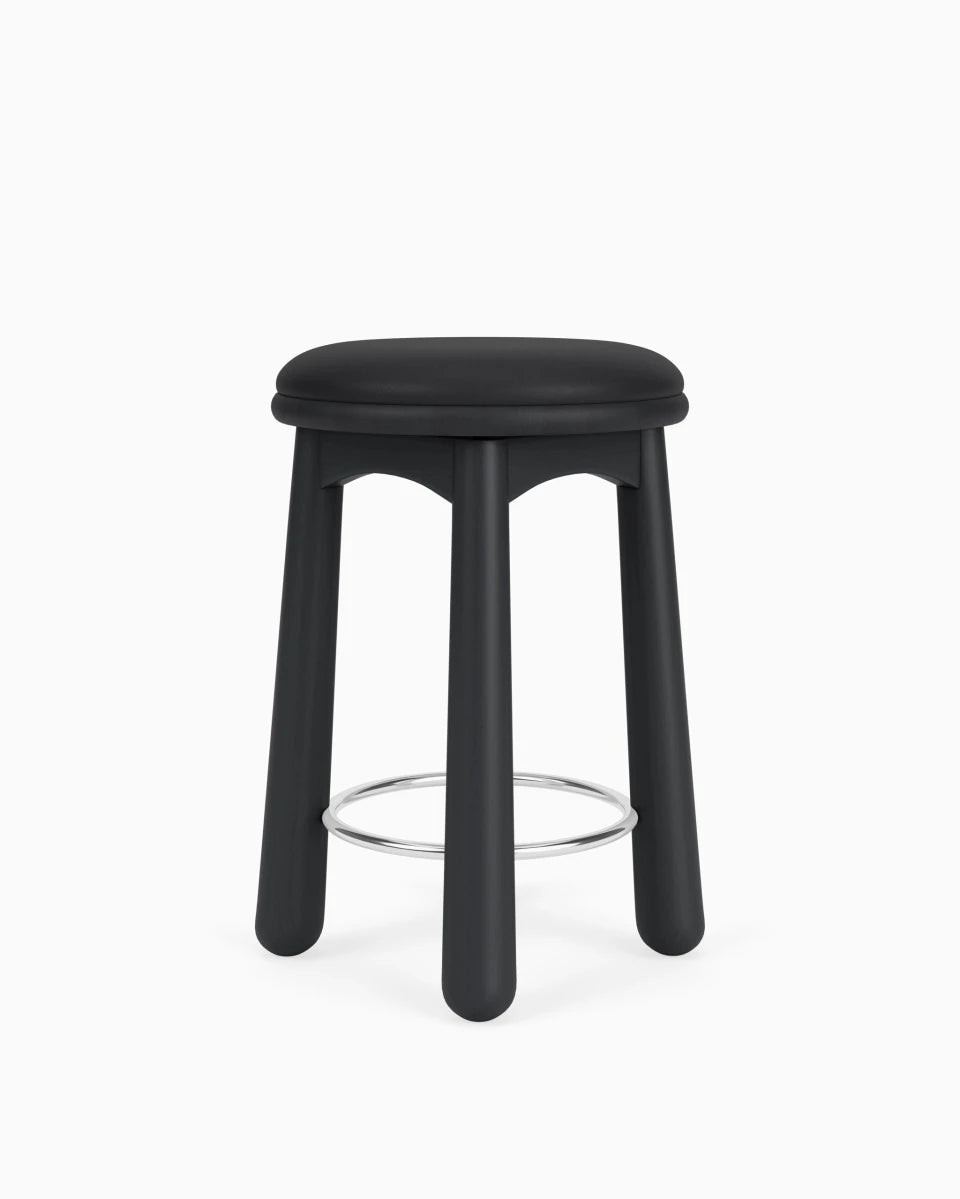 Black Leather Seat / Ebony / Counter (24.5" Height)