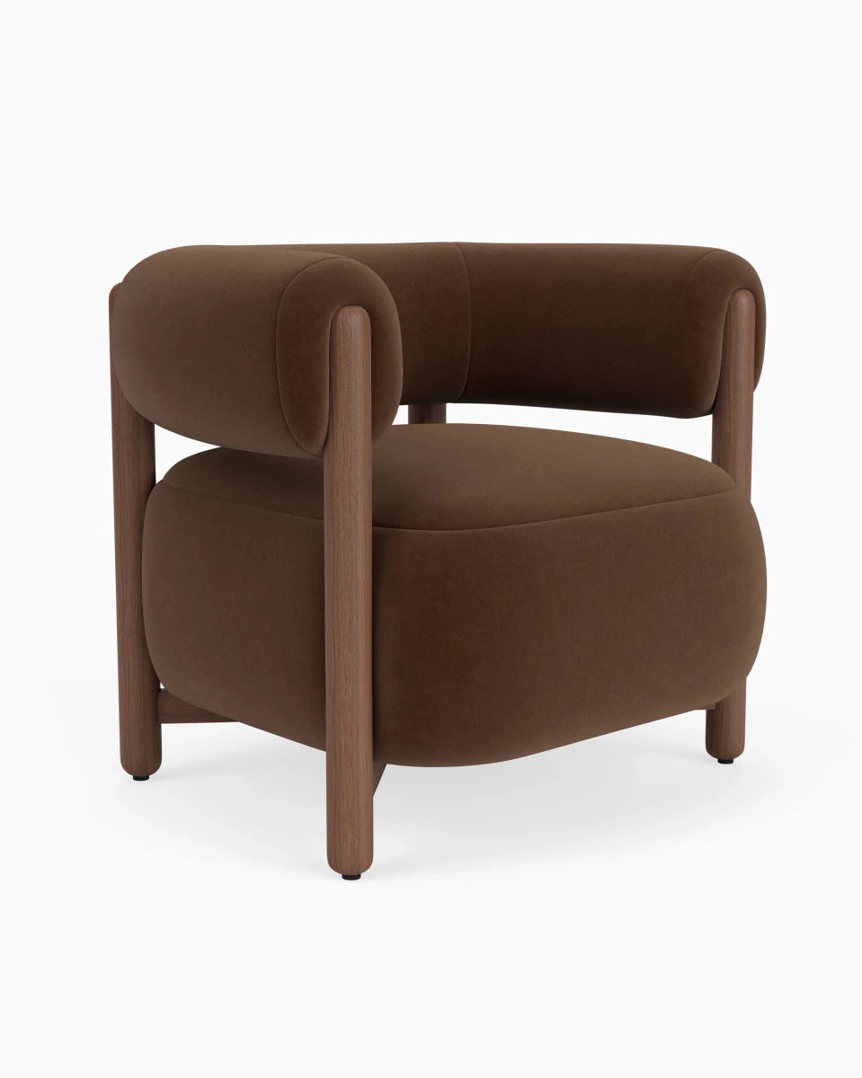 Cognac Velvet / Walnut