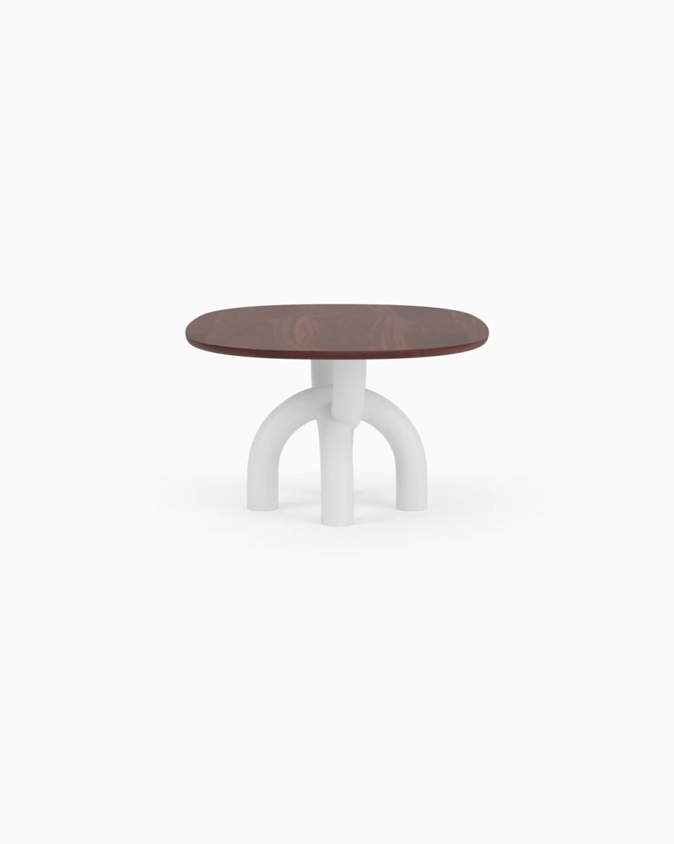 Walnut Top / White Plaster Base / 82" length | Seats 6