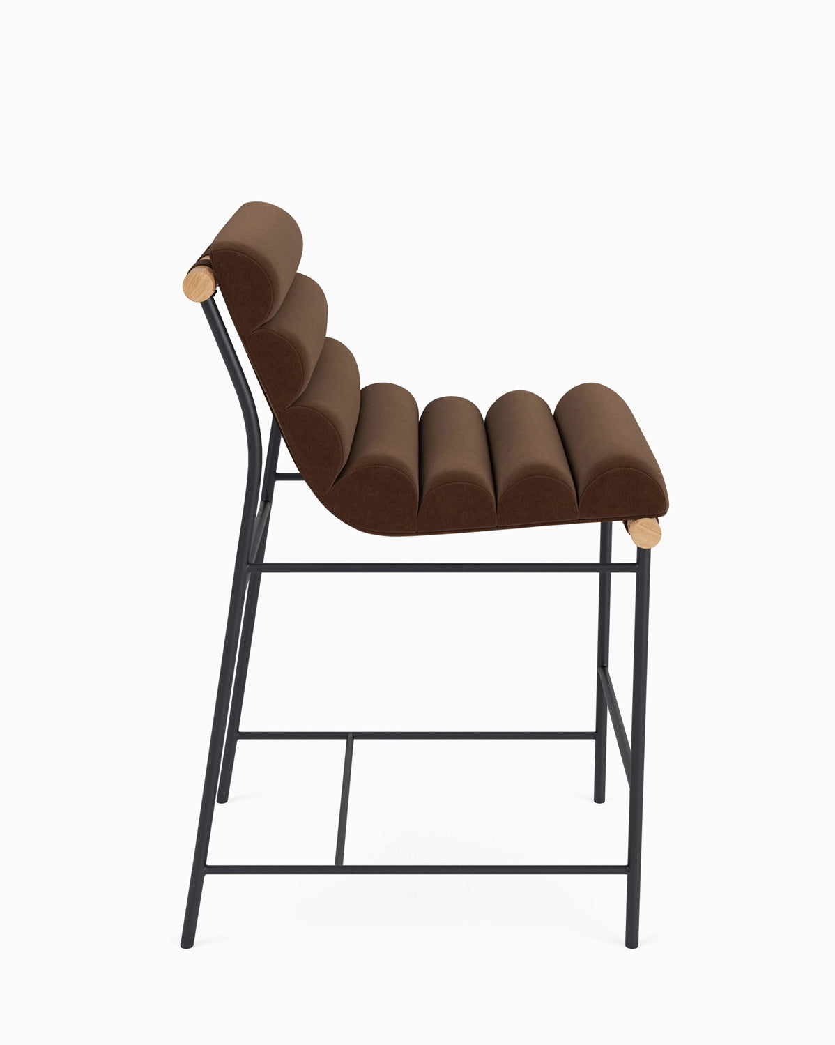 Cognac Velvet / White Oak / Counter (24" Height)