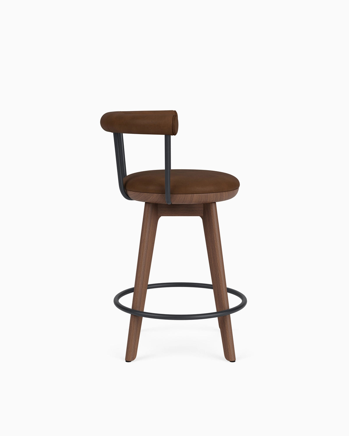 Chestnut Brown Leather / Walnut / Counter (25.5" Height)