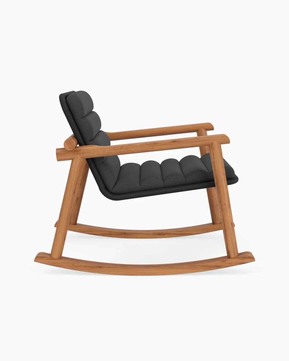 Slate FIQA Boucle / Black Rattan Seat