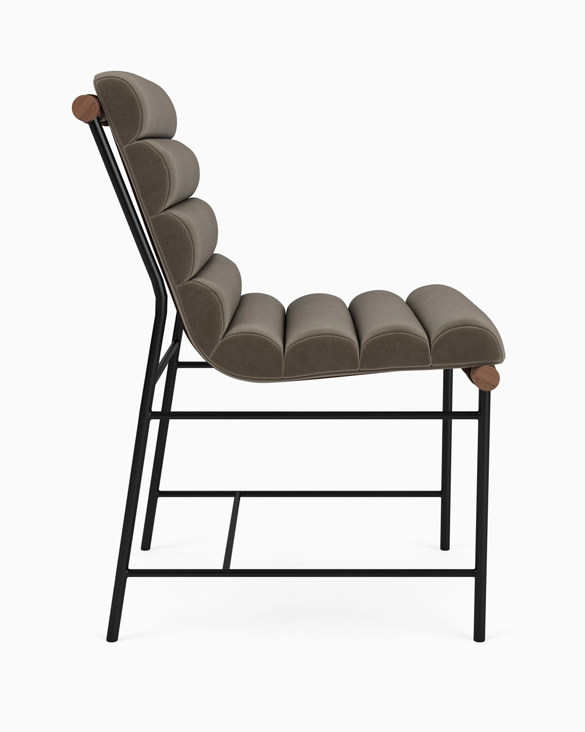 Mushroom Velvet / Walnut