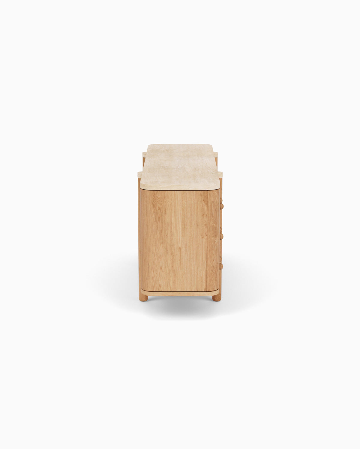 White Oak / Travertine Top / 68"
