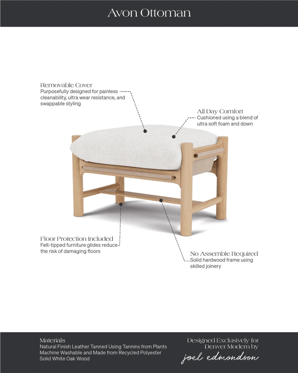 Ivory Himalaya / Vegetable Tan Leather / White Oak