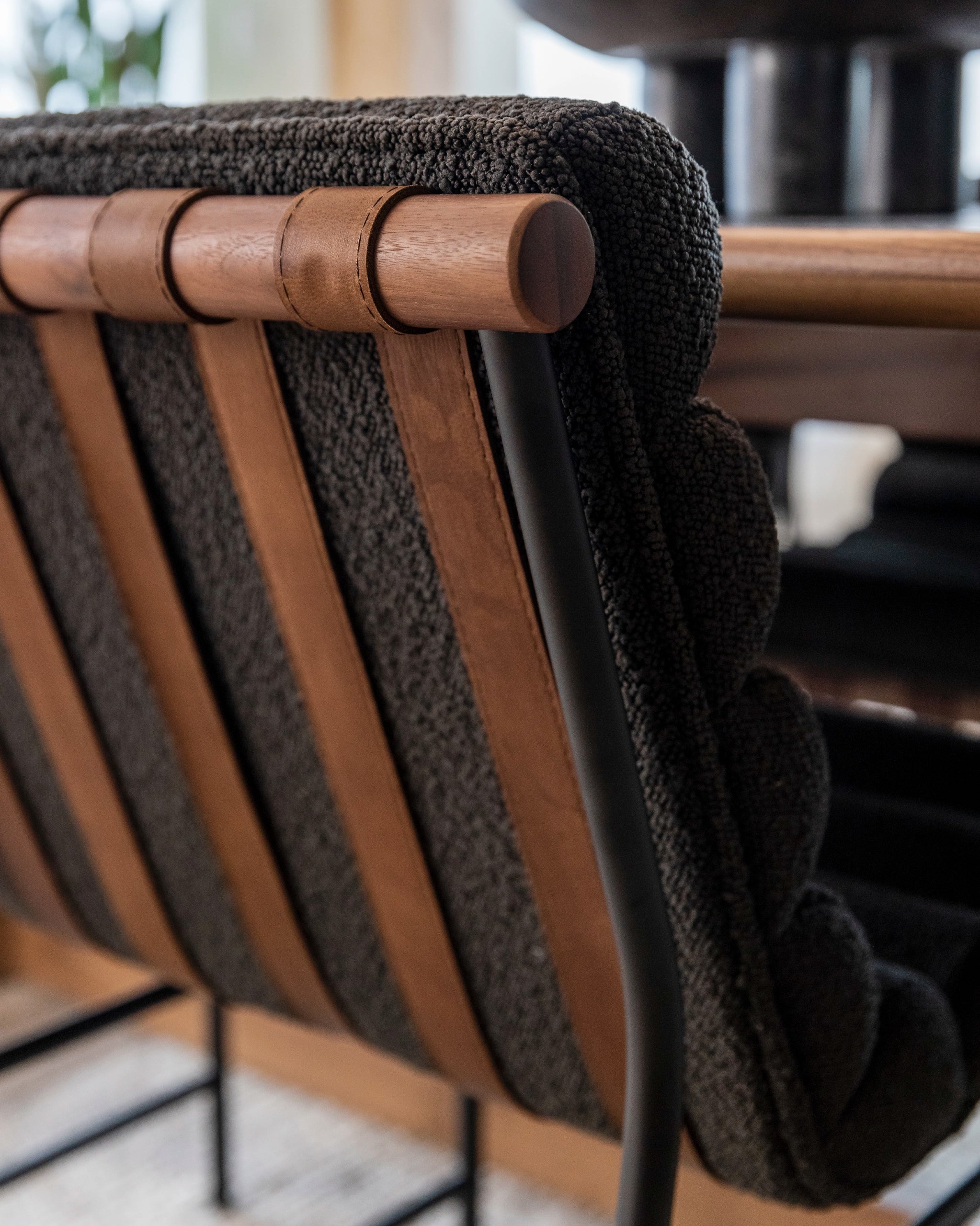 Charcoal Boucle / Walnut