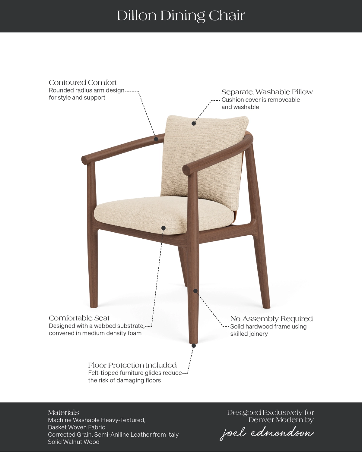 Oat Woven / Saddle Leather / Walnut