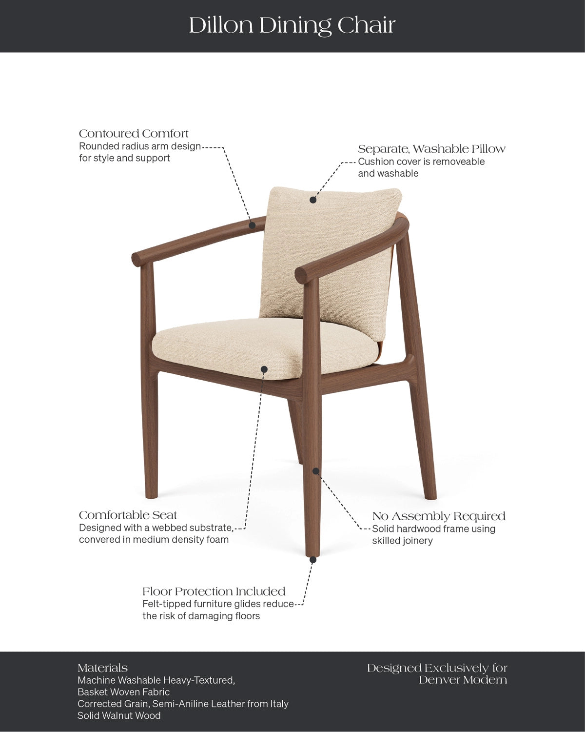 Oat Woven / Saddle Leather / Walnut