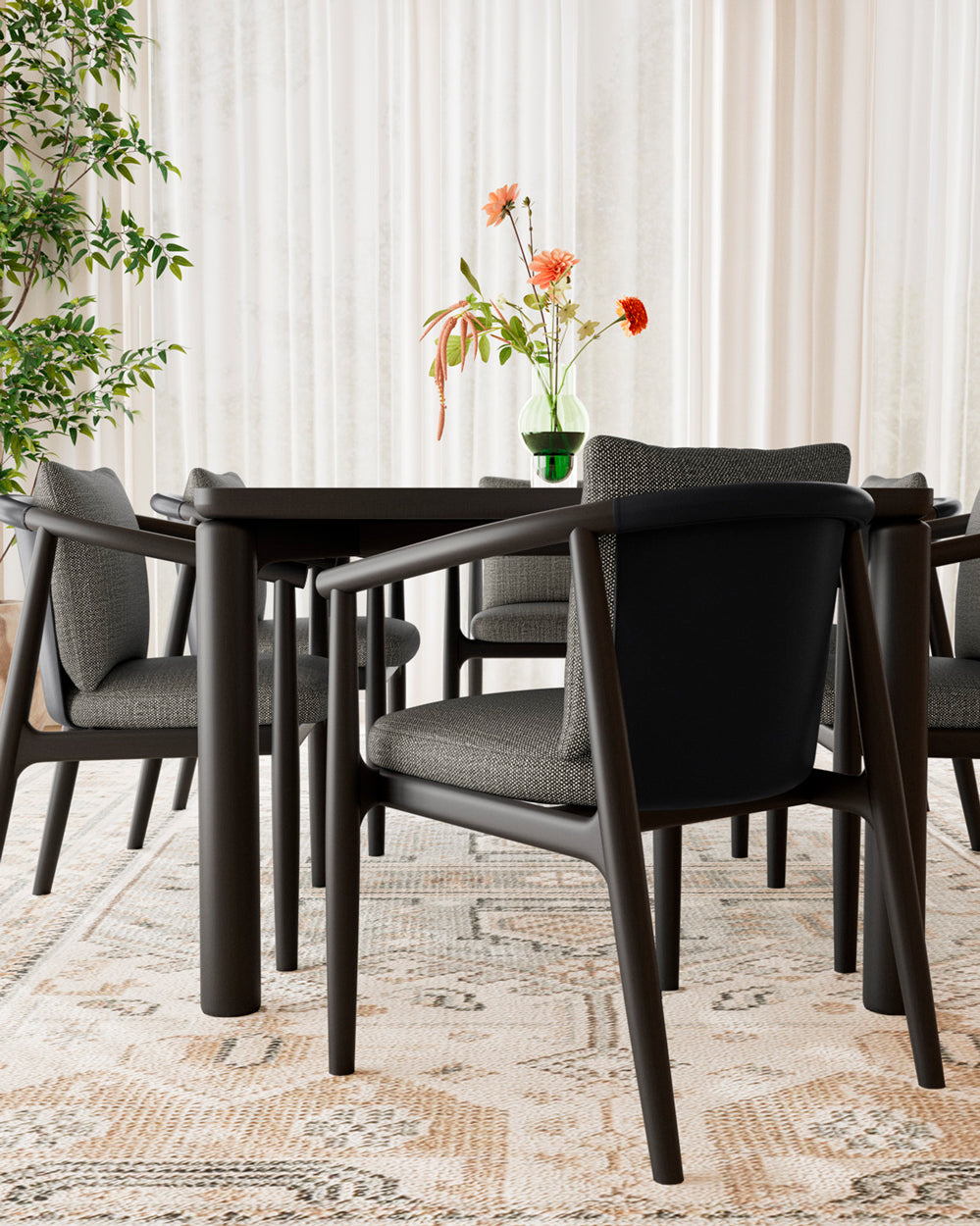 Ebony / 78" x 42" | Seats 6