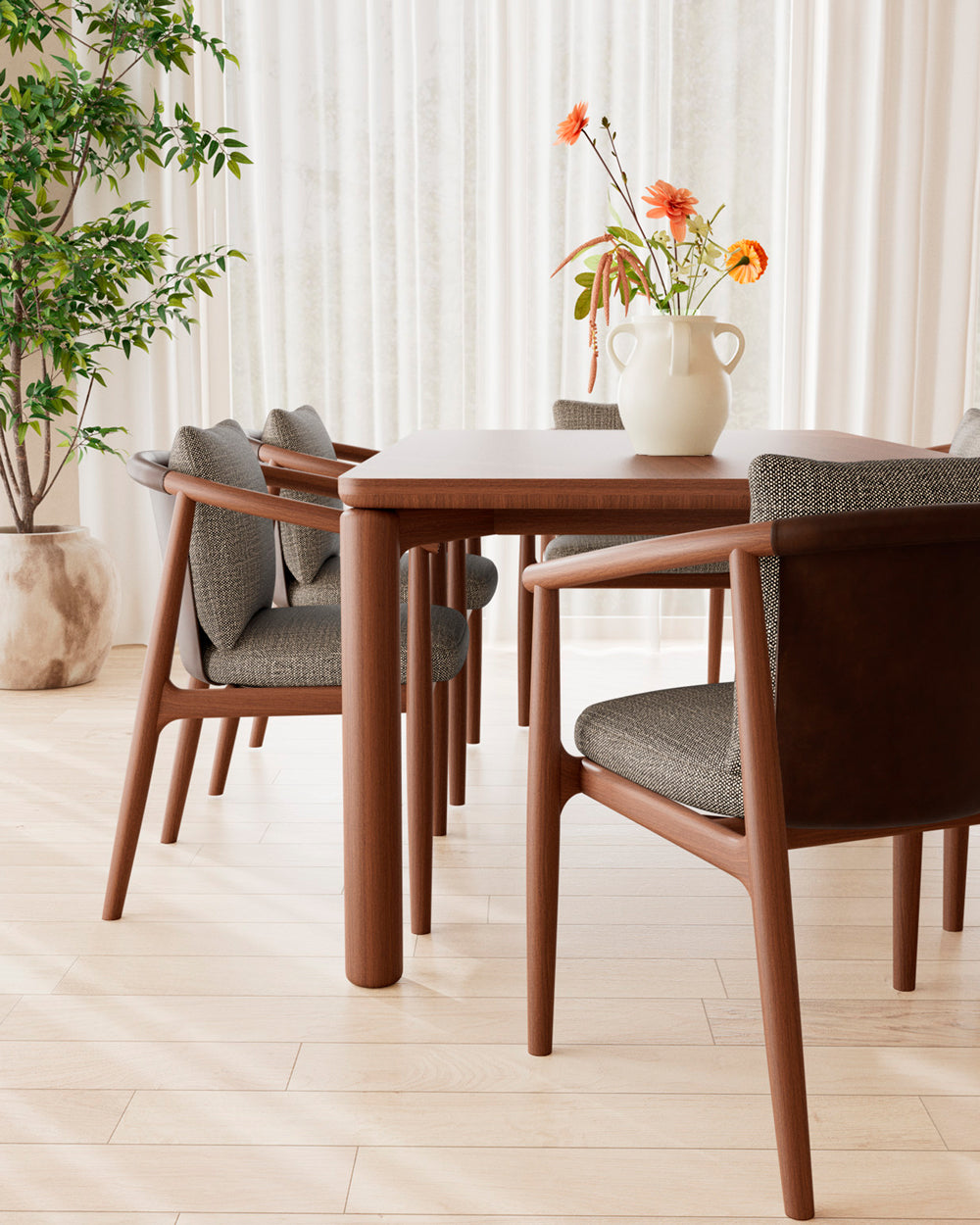 Walnut / 78" x 42" | Seats 6