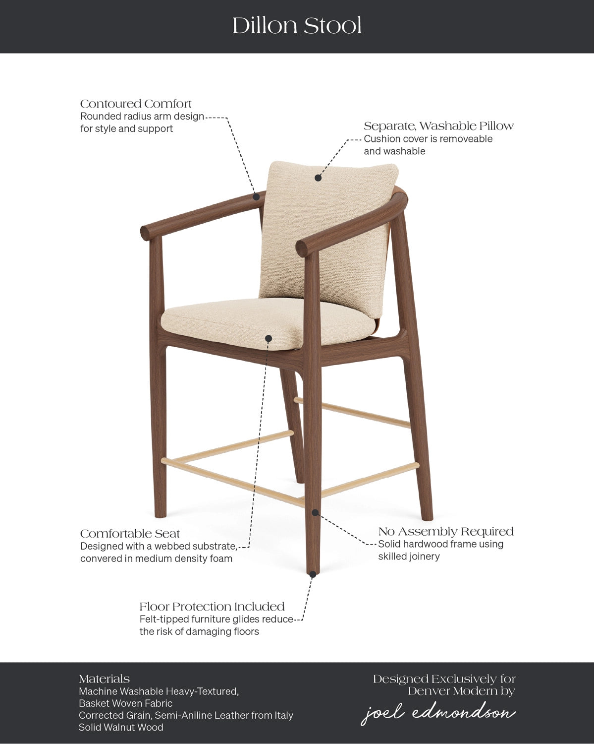 Oat Woven / Saddle Leather / Walnut