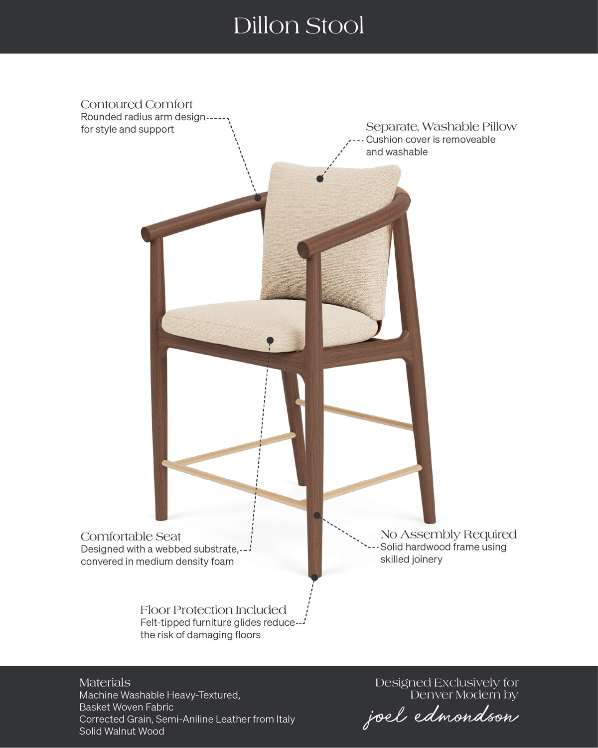 Oat Woven / Saddle Leather / Walnut