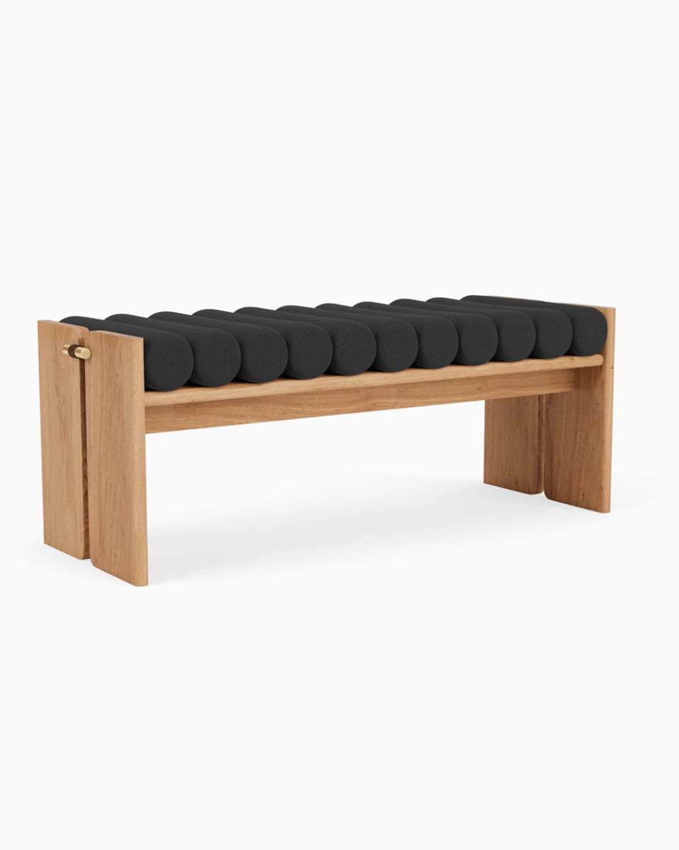 Charcoal Boucle / White Oak