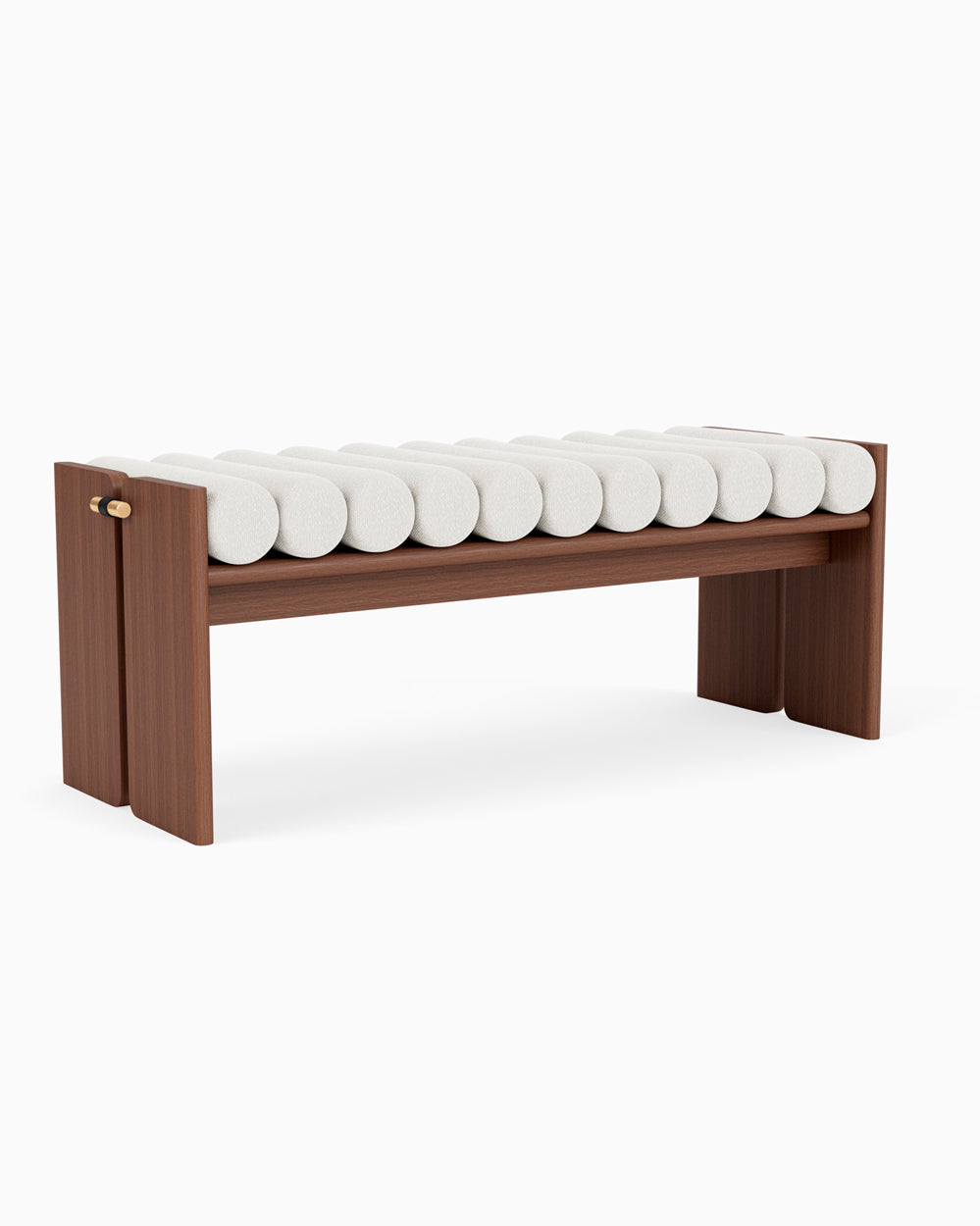 White Boucle / Walnut