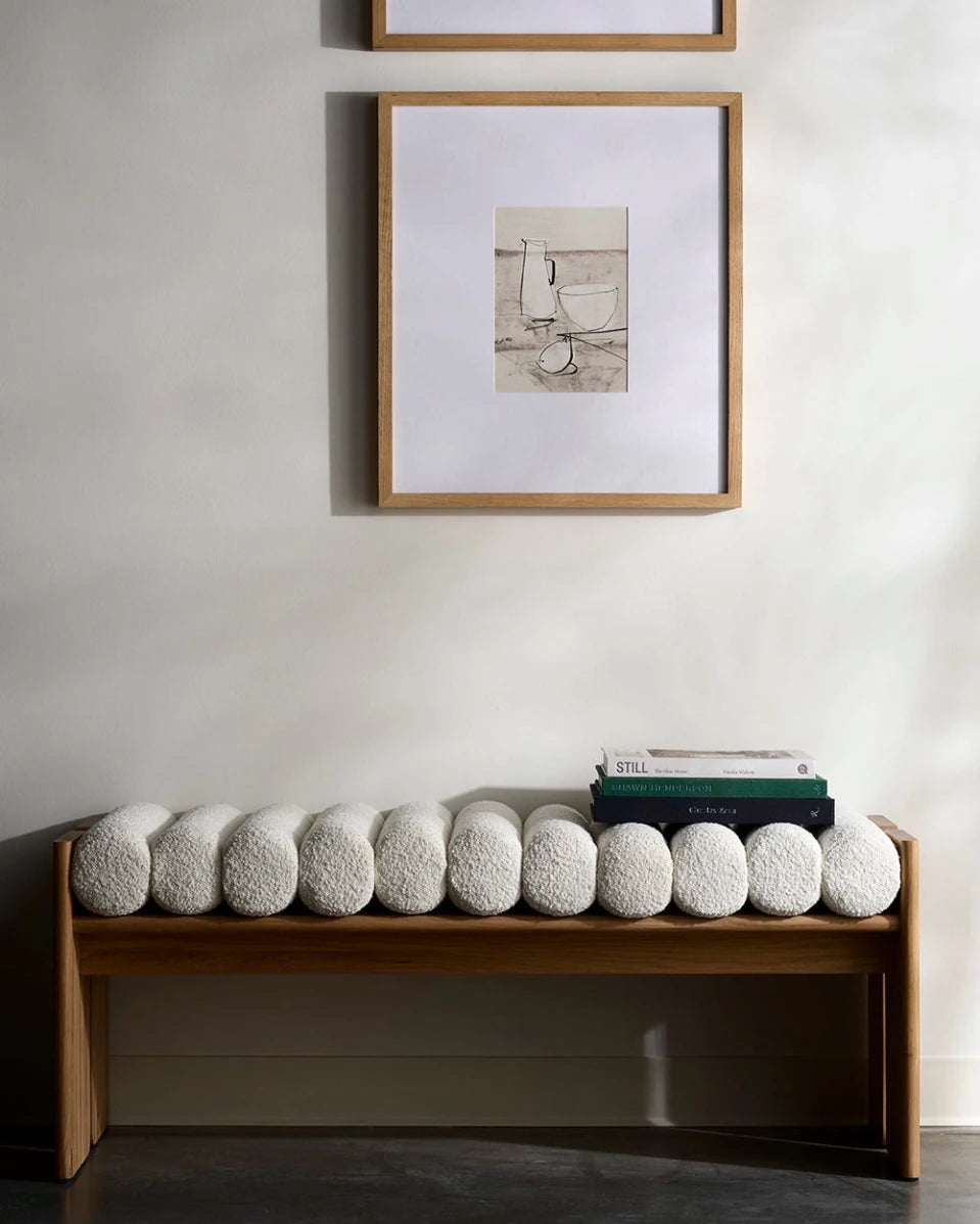 White Boucle / White Oak