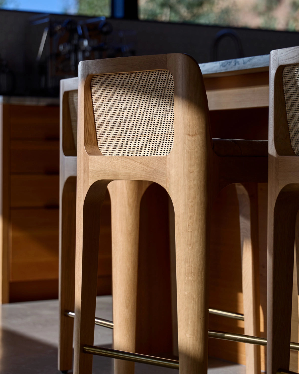 White Oak Frame / Sunflower Leather Seat