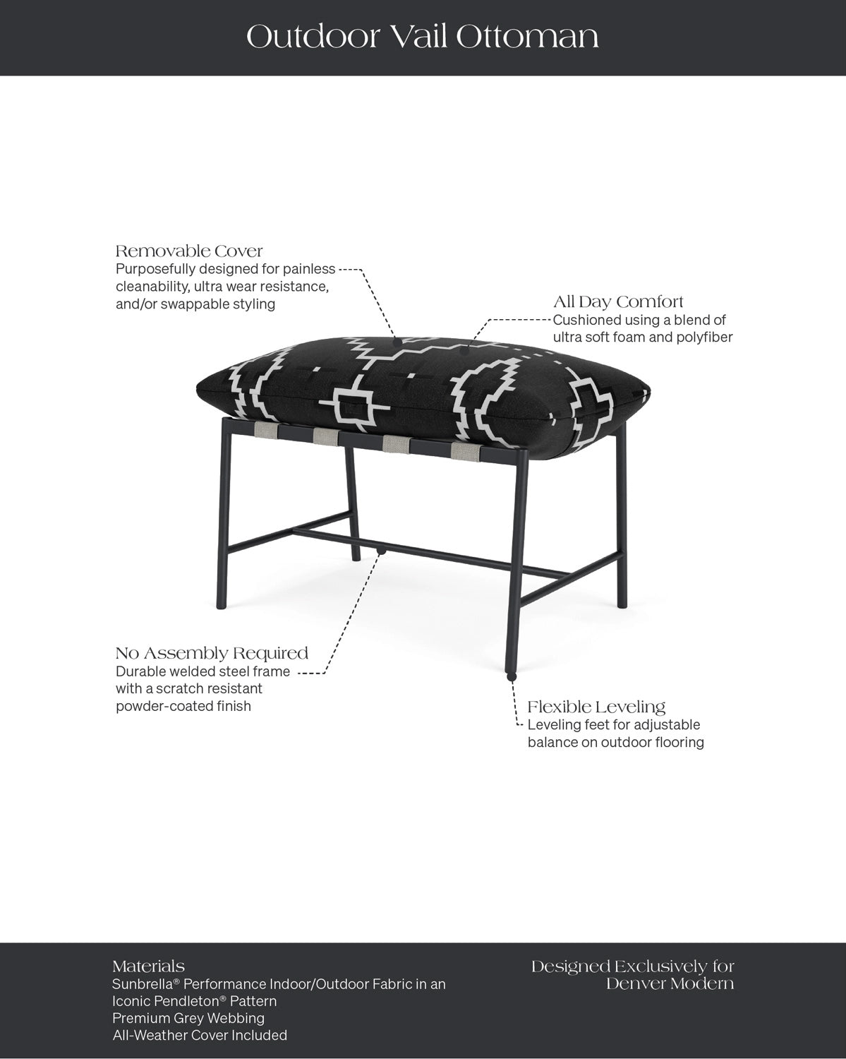 Kiva Steps - Classic Sunbrella® Performance Pendleton®