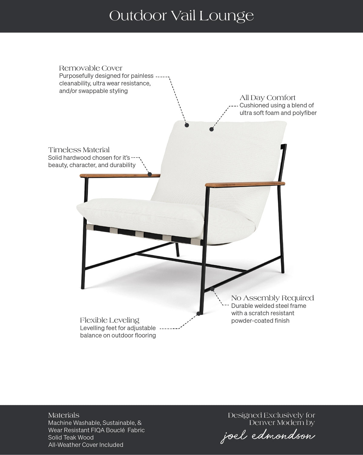 Dove FIQA Boucle with All-Weather Cover