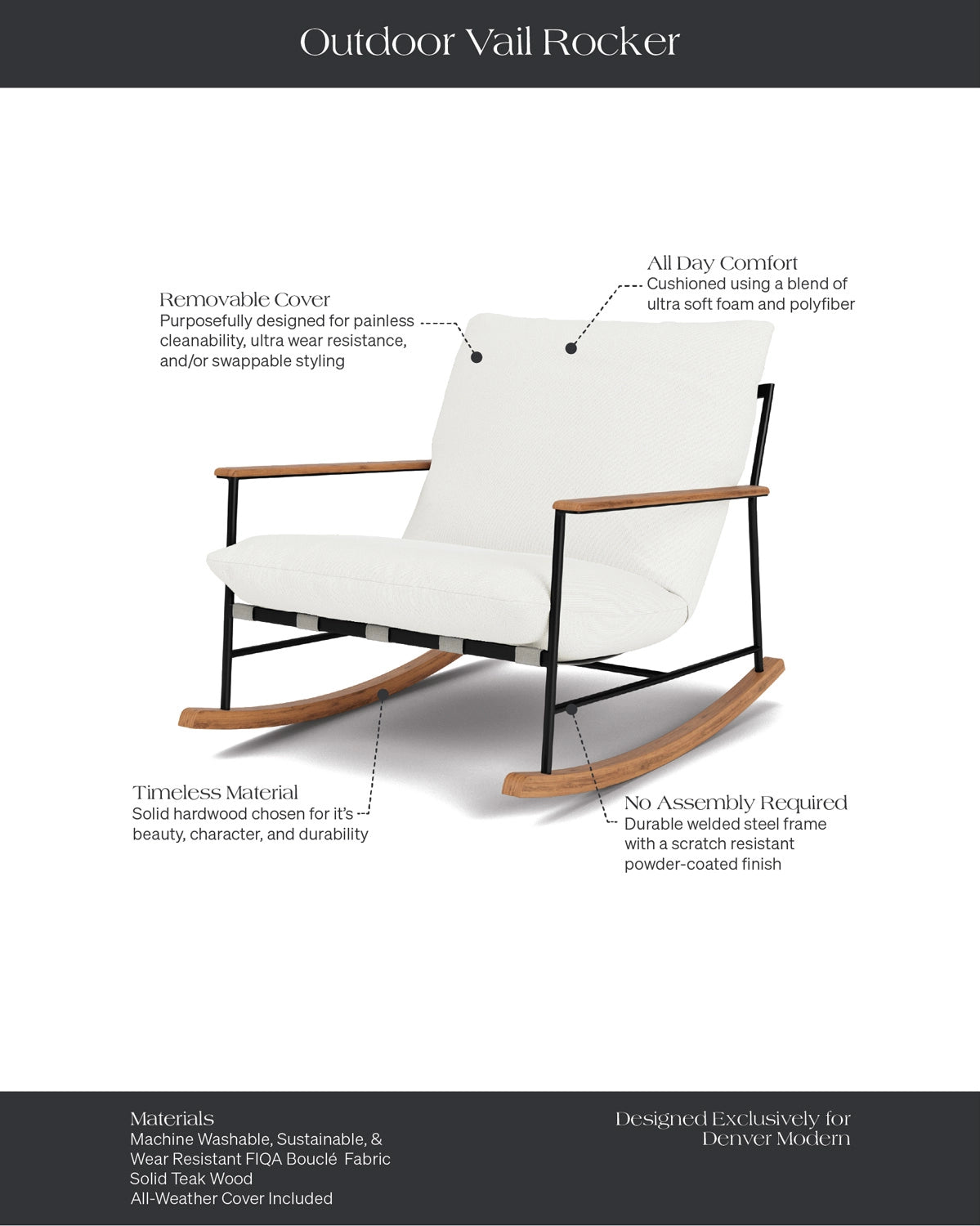 Dove FIQA Boucle with All-Weather Cover