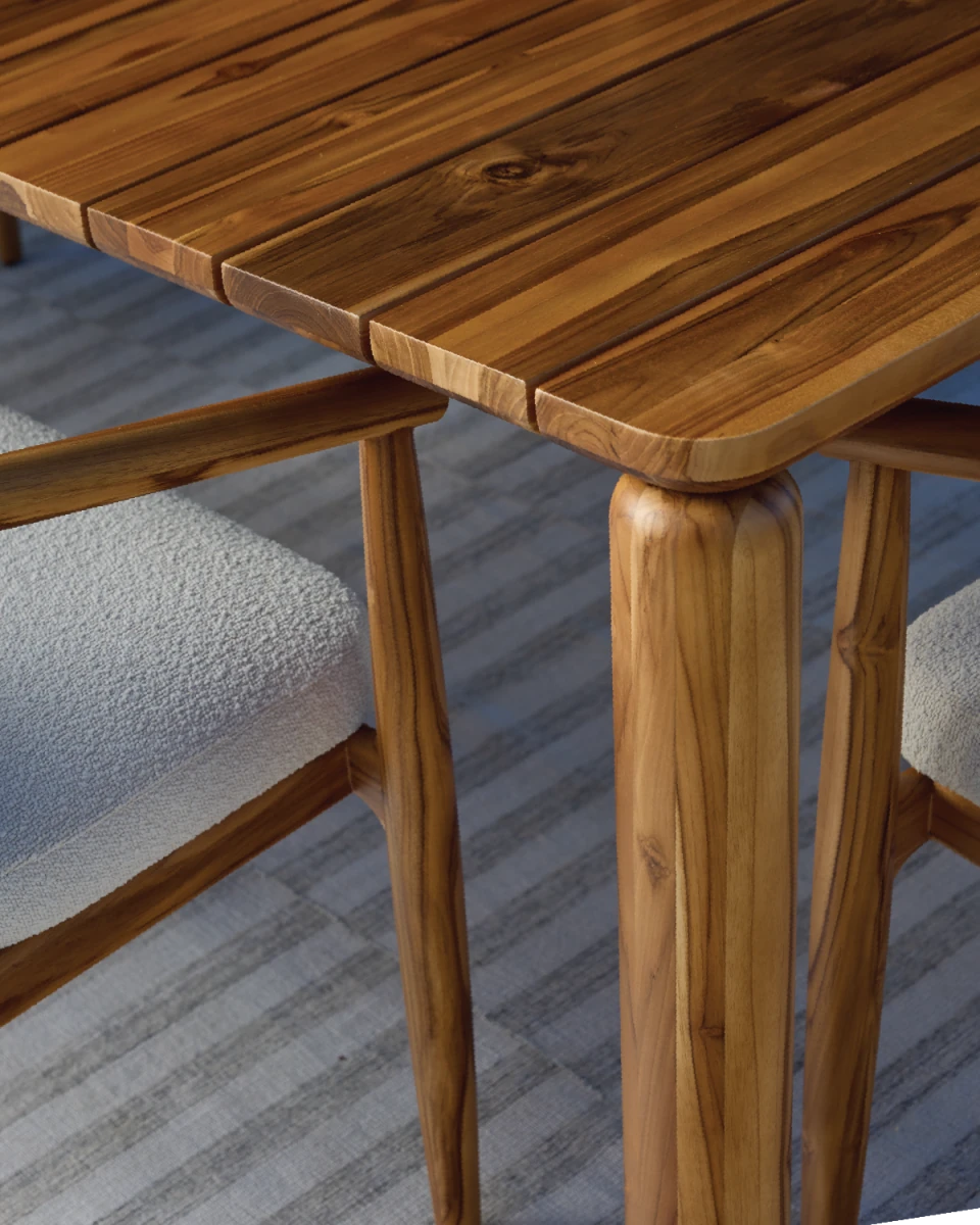 Teak / 78" length | Seats 6
