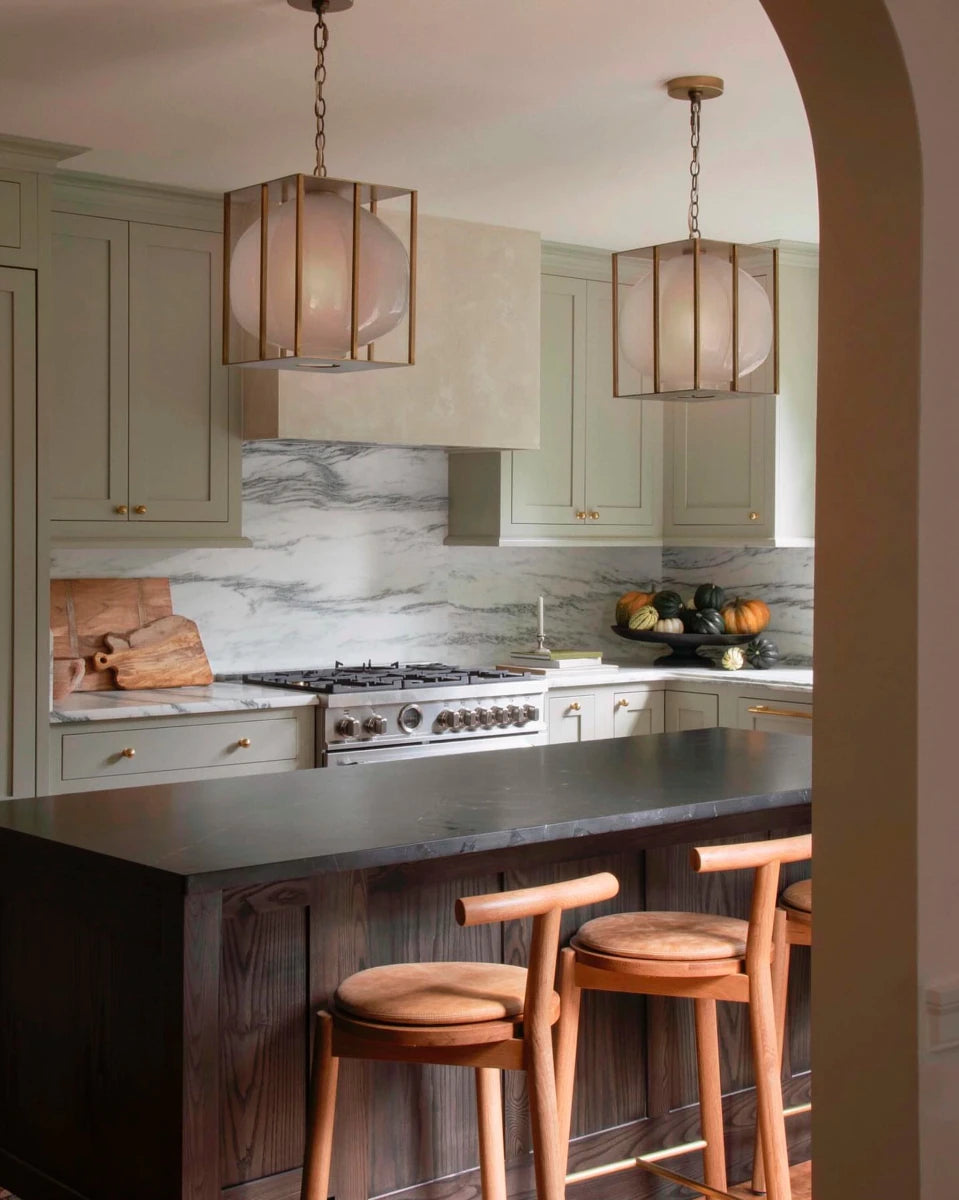 White Oak Frame / Sunflower Leather Cushion / Counter (24" Height)