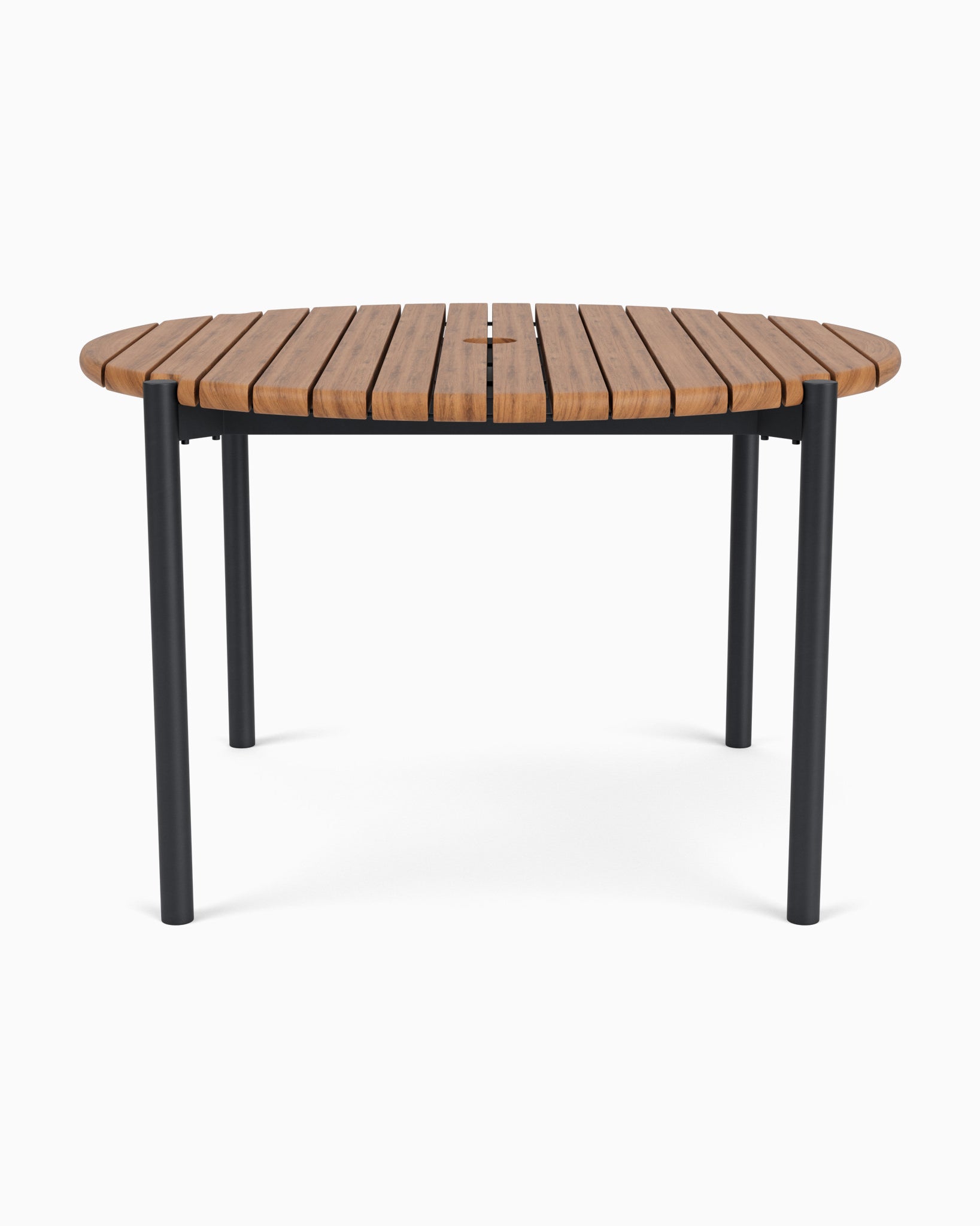 Teak / 48" round | Seats 4