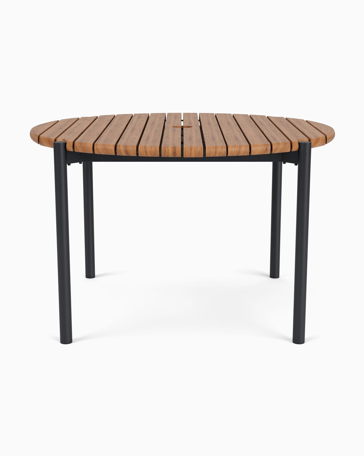 Teak / 48" round | Seats 4