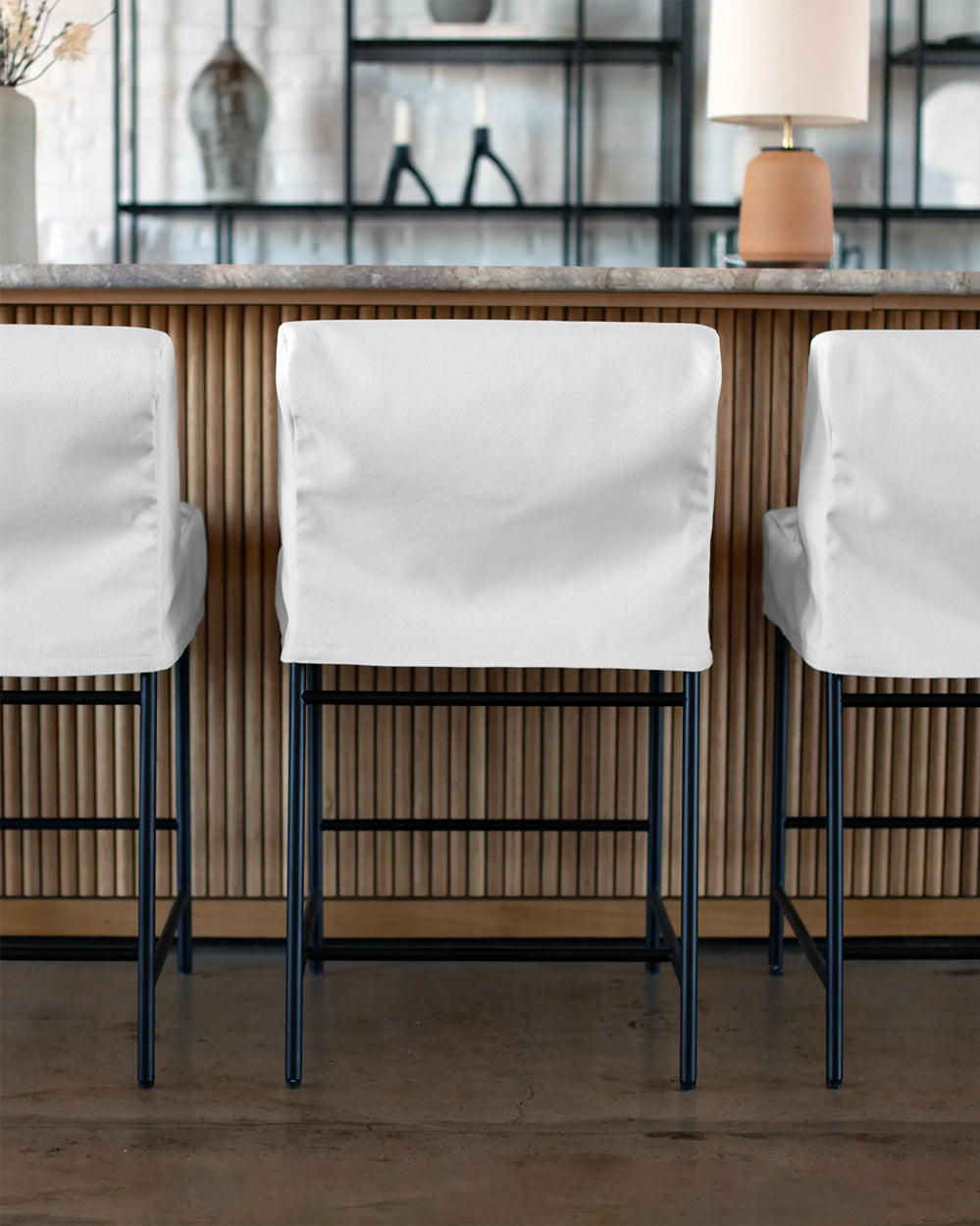 Ivory FIQA Woven / Vail Stool Cover