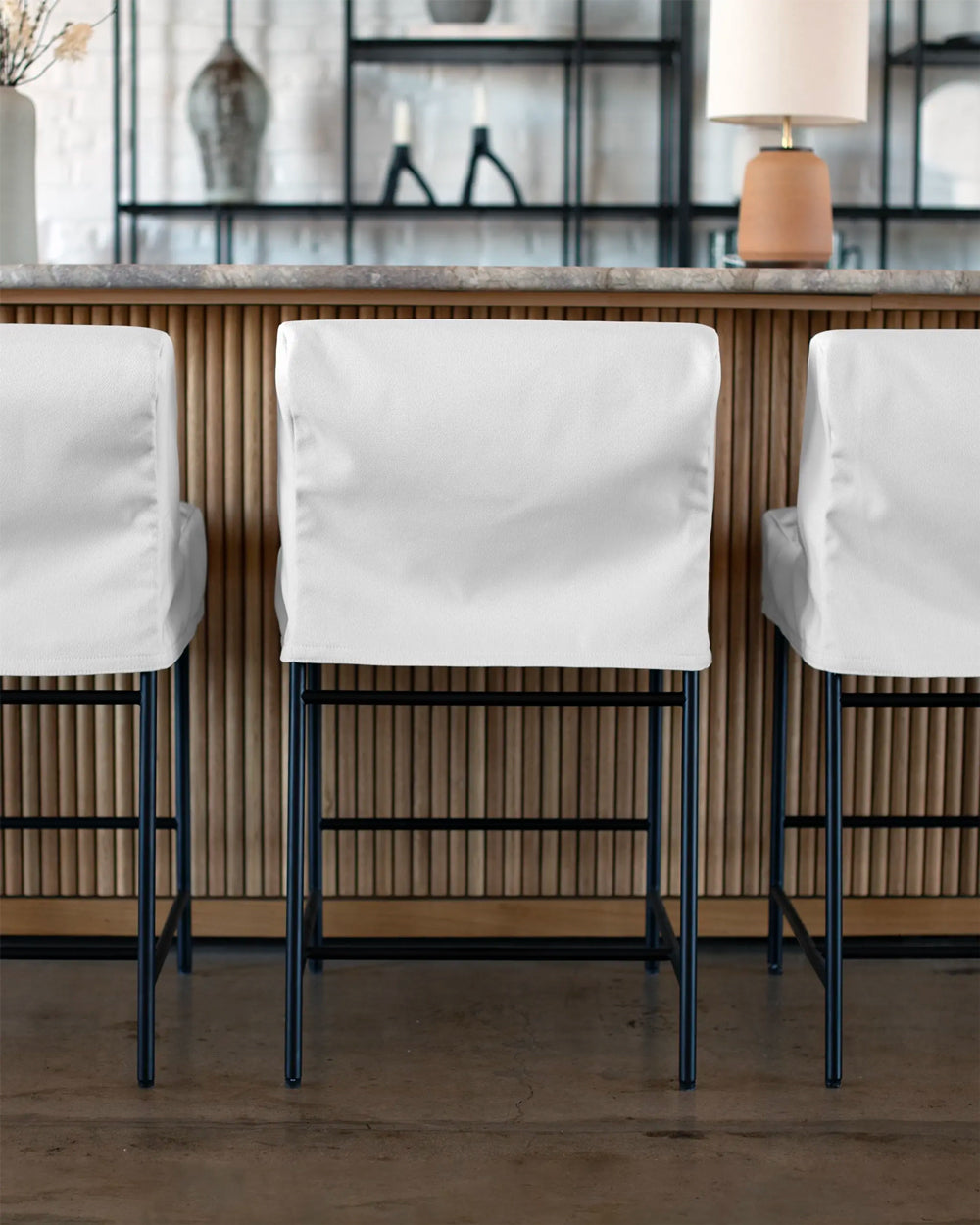 Ivory FIQA Woven / Vail Stool Cover