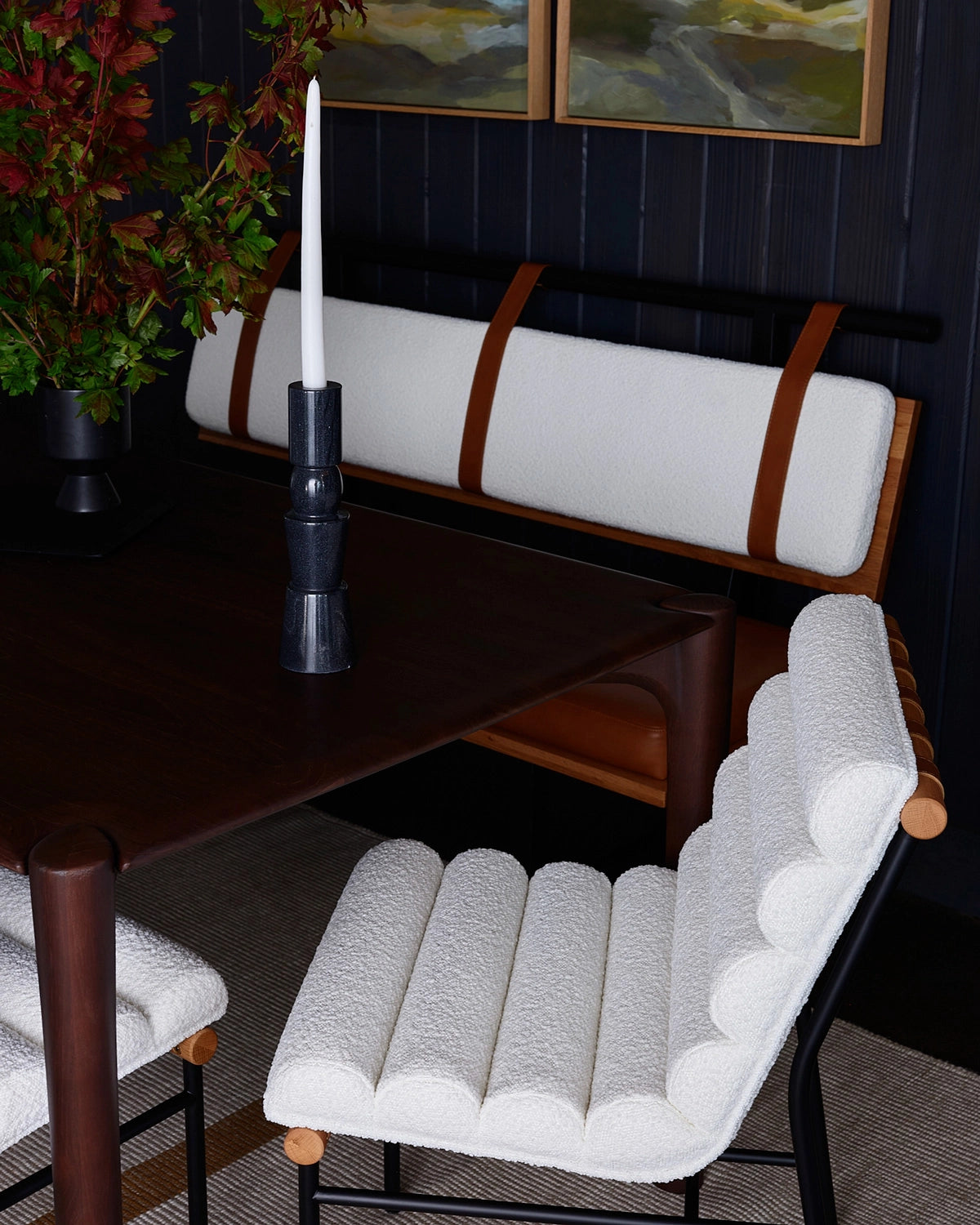 White Boucle / White Oak