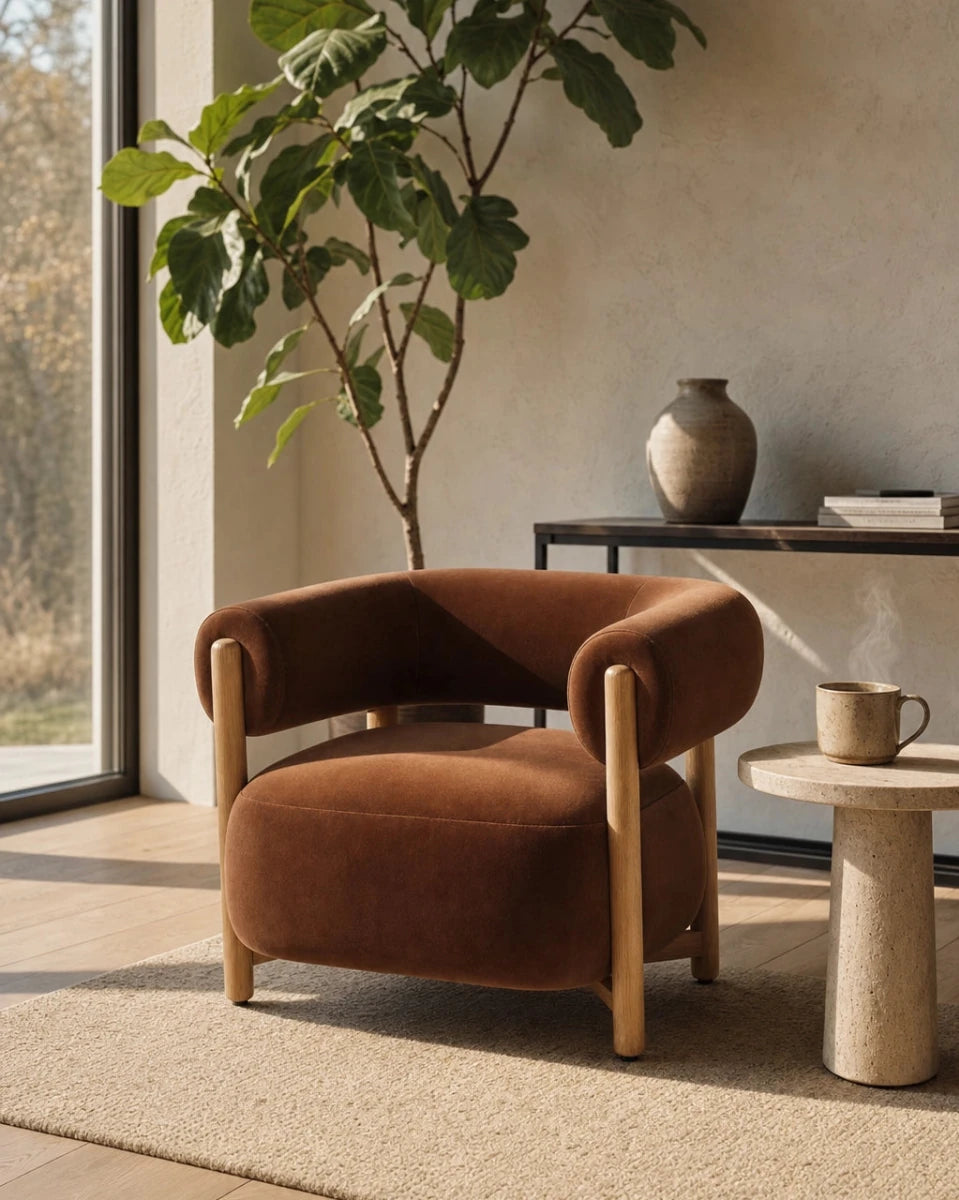 Cognac Velvet / White Oak