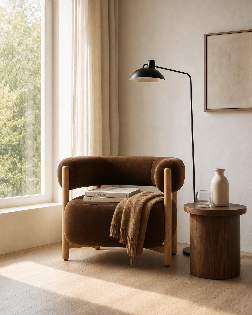 Cognac Velvet / White Oak