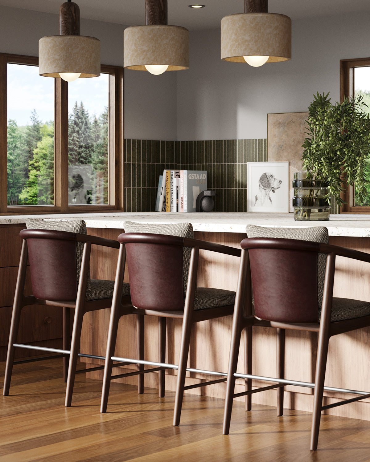 Chocolate Basketweave / Maple Leather / Walnut