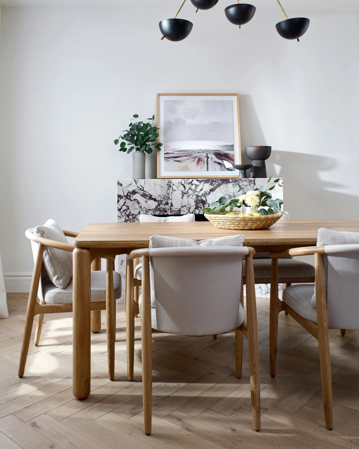 Latte Basketweave / Pearl Leather / White Oak