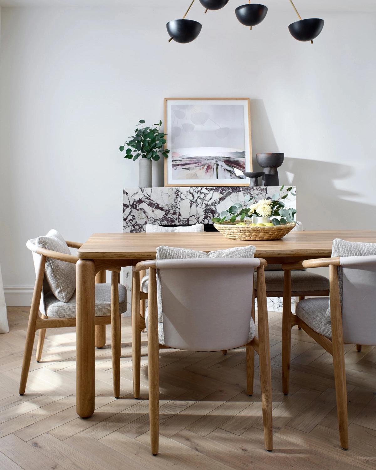 Latte Basketweave / Pearl Leather / White Oak