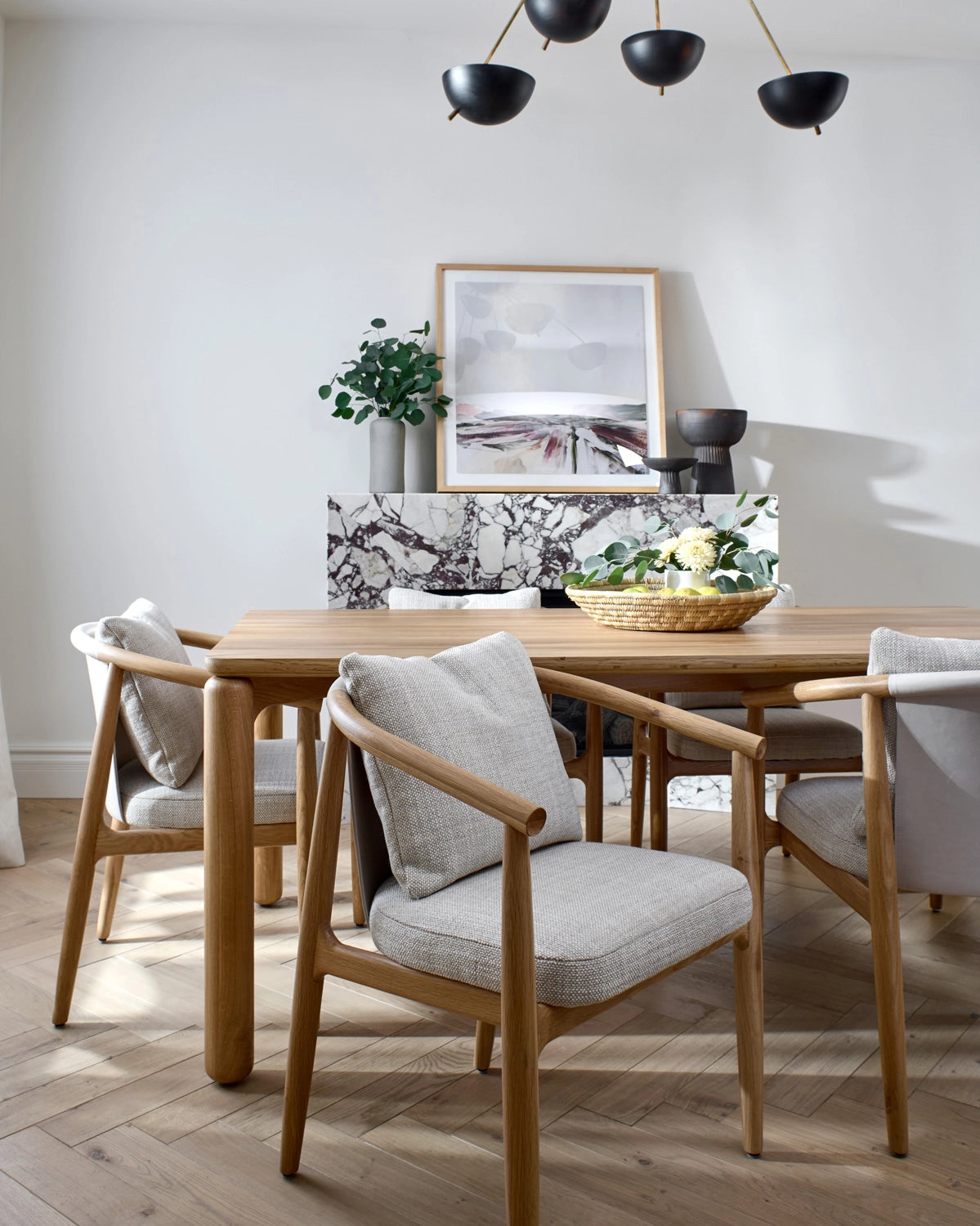 Latte Basketweave / Pearl Leather / White Oak