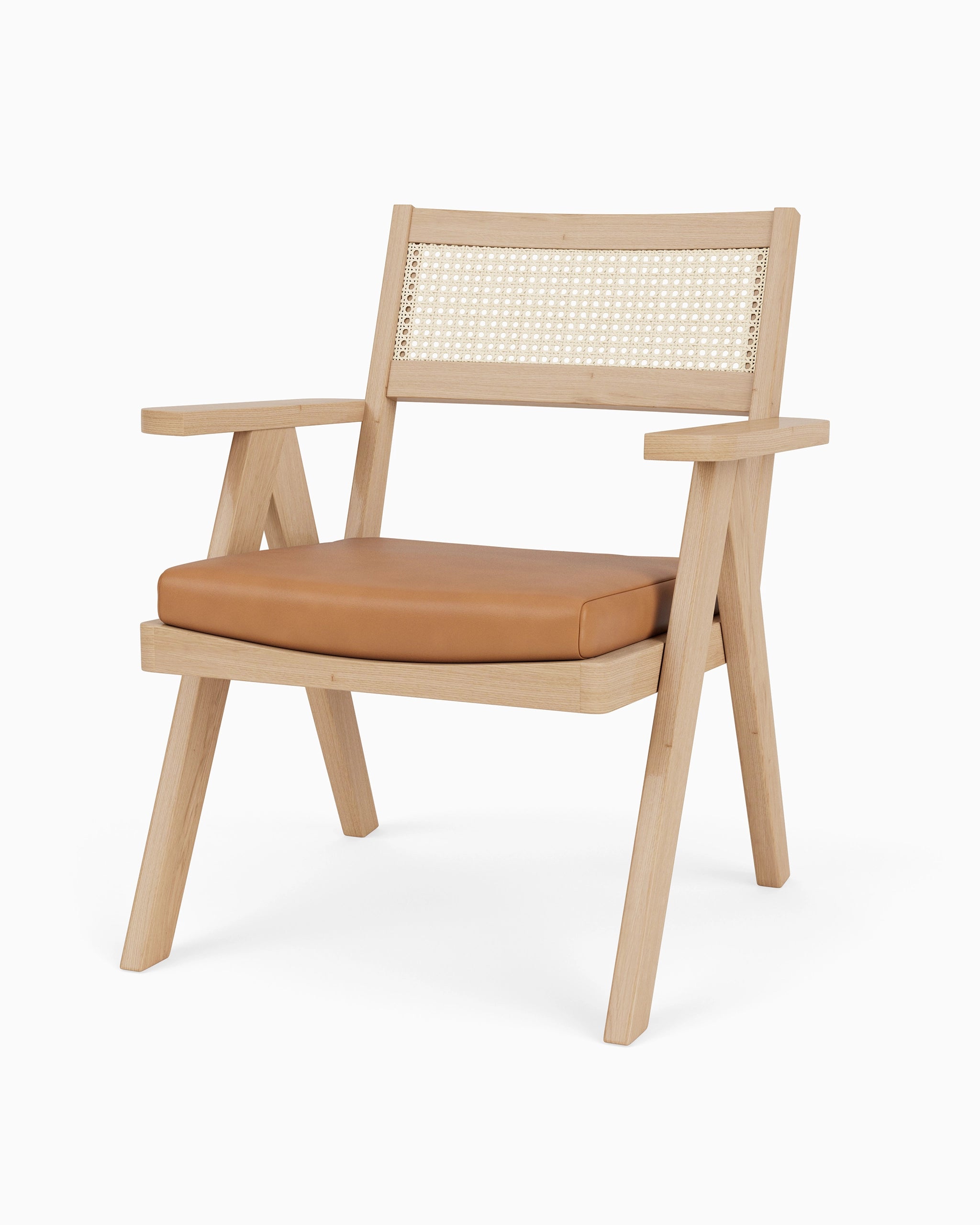 White Oak Frame / Saddle Leather Seat