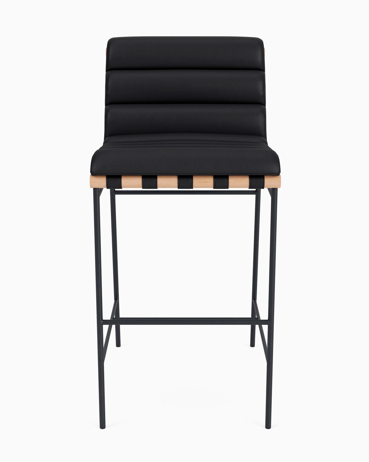 Black Leather / White Oak / Bar (30" Height)