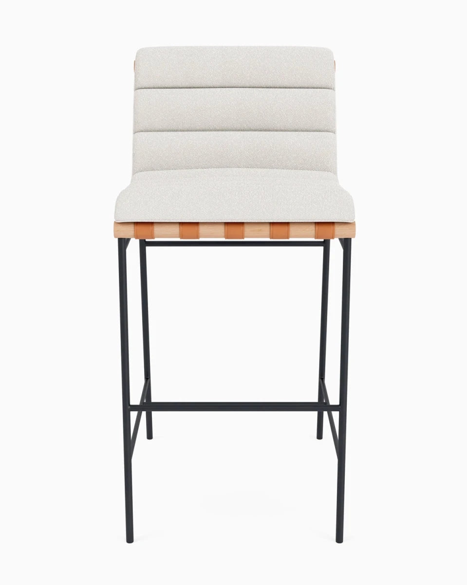 White Boucle / White Oak / Bar (30" Height)