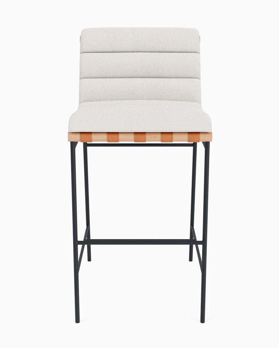 White Boucle / White Oak / Bar (30" Height)