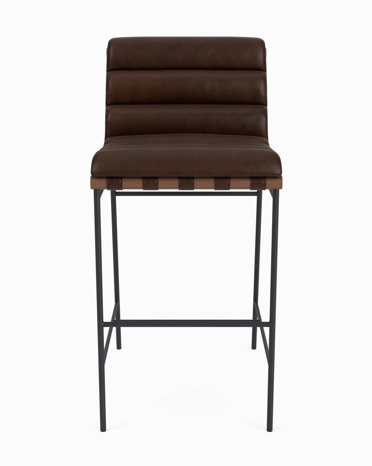 Maple Brown Leather / Walnut / Bar (30" Height)