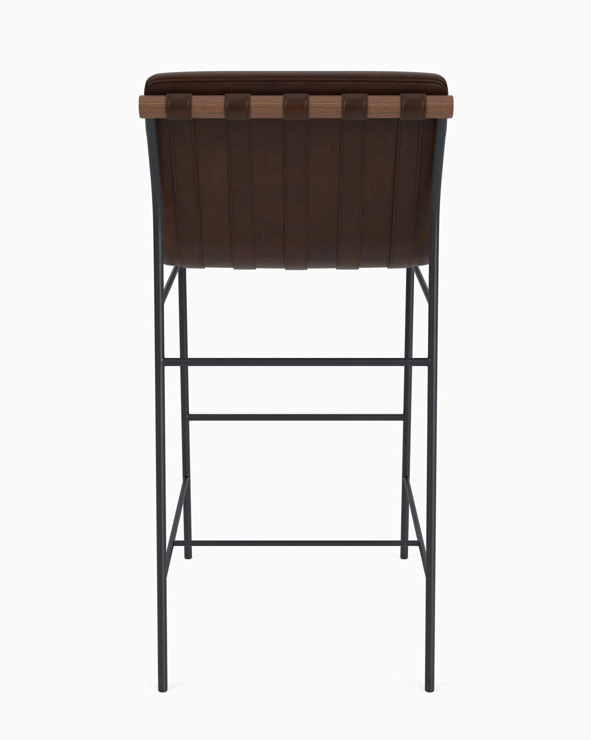 Maple Brown Leather / Walnut / Bar (30" Height)