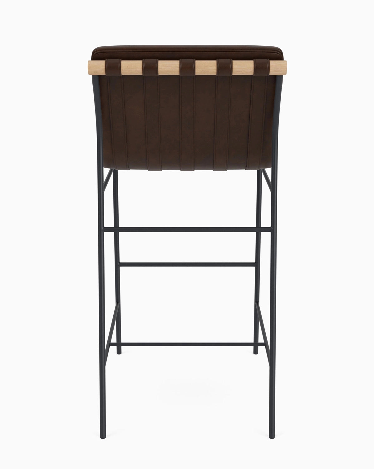 Maple Brown Leather / White Oak / Bar (30" Height)