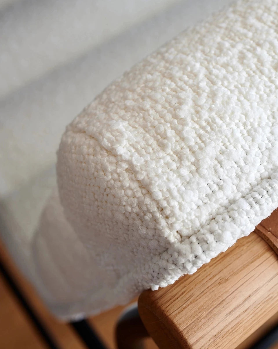 White Boucle / White Oak / Counter (24" Height)