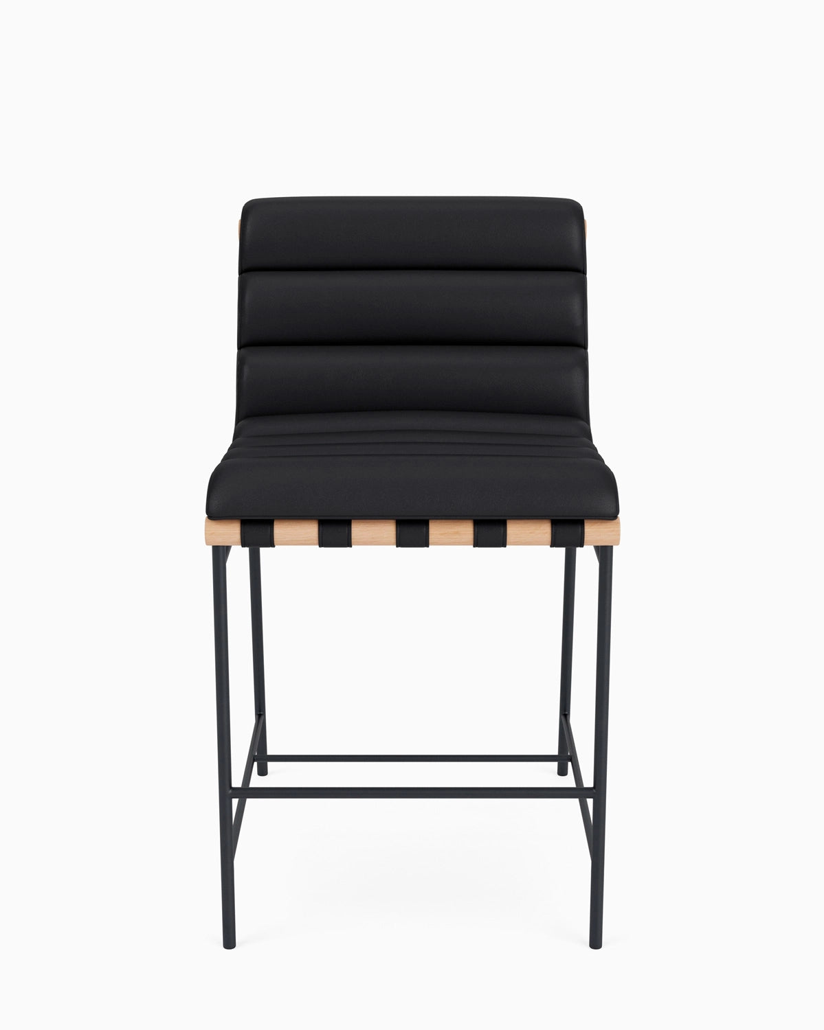 Black Leather / White Oak / Counter (24" Height)