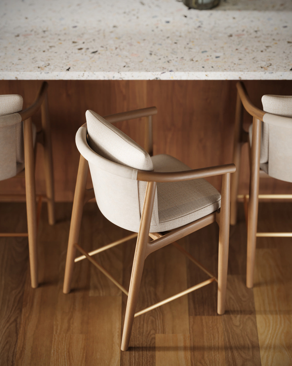 Latte Basketweave / Pearl Leather / White Oak