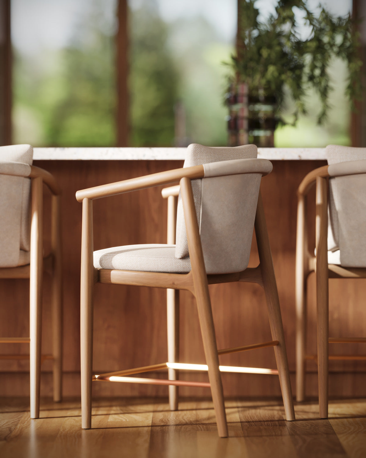 Latte Basketweave / Pearl Leather / White Oak